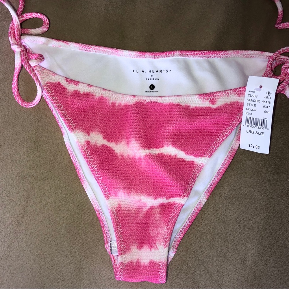LA Hearts Layla Tie Dye Scrunch Bikini Bottom